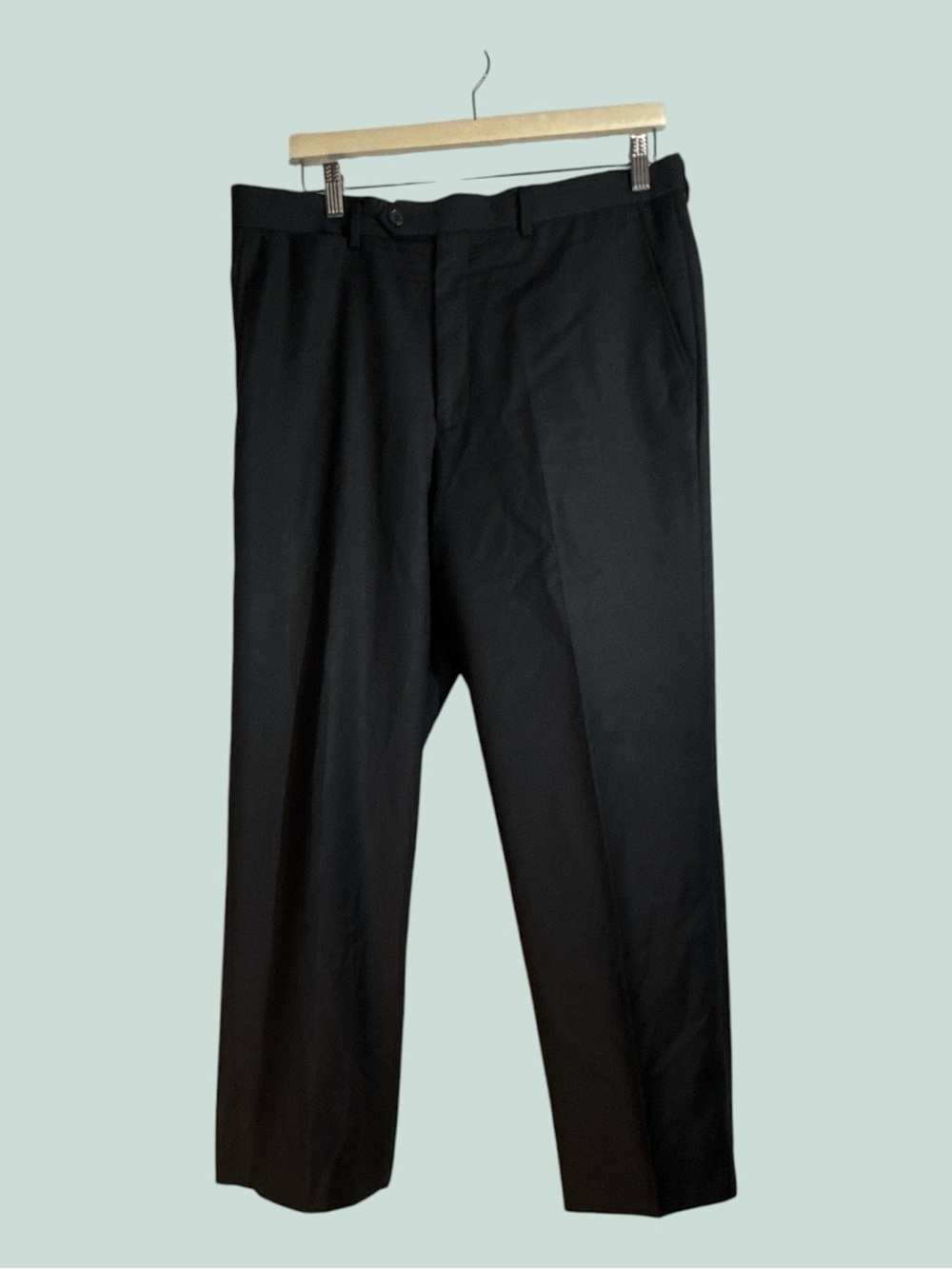 Men’s Wearhouse Pronto Uomo Black Dress Slacks Size 34 x 30 Altered to 27” L